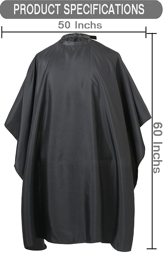 Professional Hair Cutting Cape with Adjustable Snap Closure, Salon Barber Cape,Waterproof Hairdressing Salon Cape - 47" x 55"