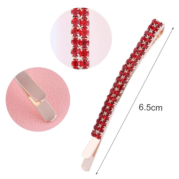 18 Pieces Rhinestone Bobby Pins Crystal Hair Clips Hair Pin Sparkling Hair Barettes Sytling Decorative Accessories for Women and Girls