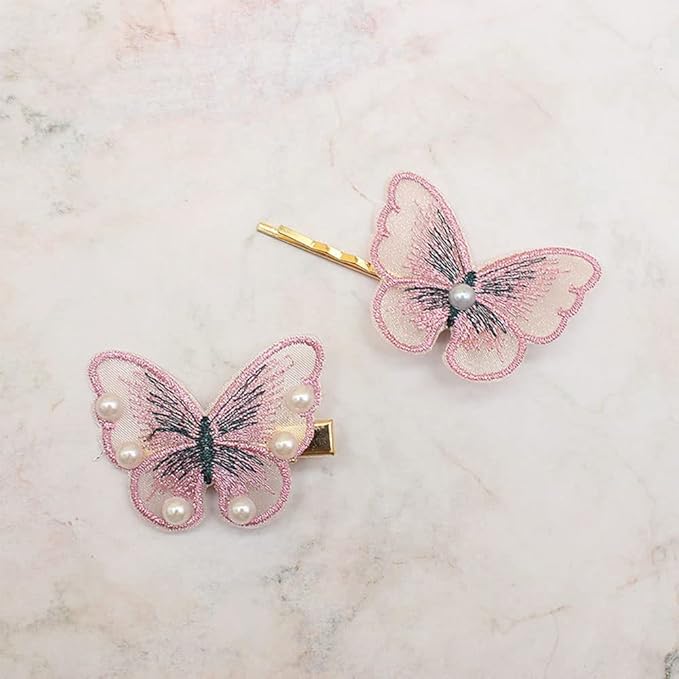 WHITEBRIDGE 12pcs Colorful Butterflies Barrettes Hair Clips for Hair Decoration - Colorful Butterfly Hair Clips For Women Girls.