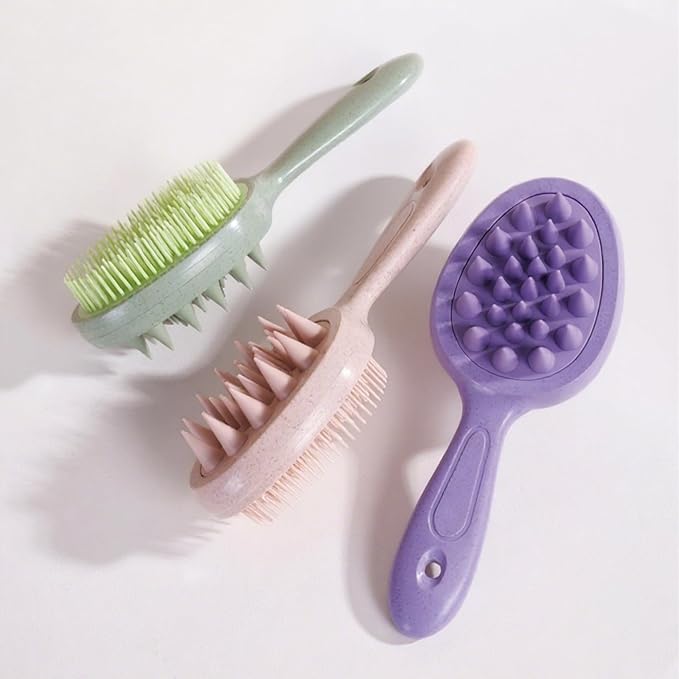 Purple Double-sided Hair Brush, Portable Massage Comb