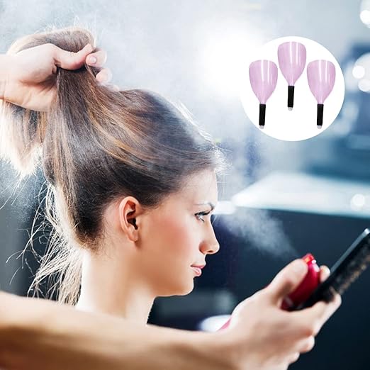 Saycker 3Pcs Face Shield for Hairspray,Plastic Barber Face Shield,Handheld Hairspray Face Shields,Reusable Face Protective Cover for Hairdressing Hair Stylist Cutting Dust Makeup Protector (Pink)