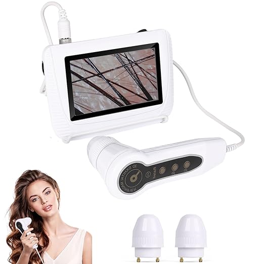 Scalp Camera, 5" HD Rechargeable Scalp and Skin Analysis Machine, Skin Microscope for Professional Facial & Hair Follicle Health Diagnosis - For Home, Salon, Spa
