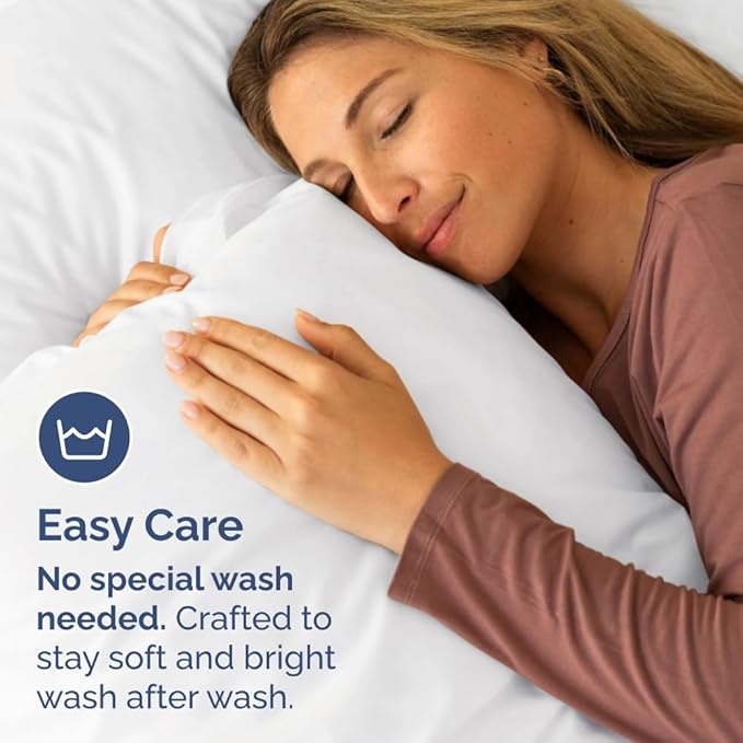 Standard Pillow Cases - 2 Pack - Super Soft Pillowcase Covers - Envelope Enclosure - Hotel Quality Pillow Protectors - Wrinkle Free, Shrink and Stain Resistant - Machine Washable - 20" x 26" (White)