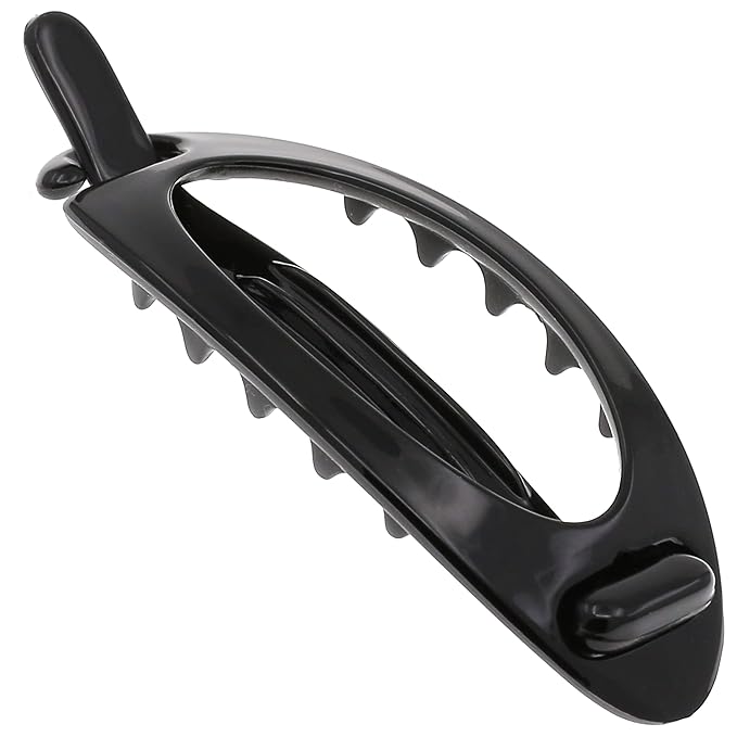 Camila Paris CP2318 French Hair Barrette Clip, Flexible Ponytail Holder No Metal Parts, Strong Hold Grip Hair Clips for Women, No Slip and Durable Styling Girls Hair Accessories, Made in France