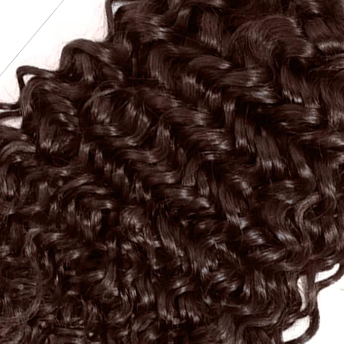 30 32 34 Inch Chocolate Brown Bundles Human Hair Color 4 Water Wave Bundles Niegmeag Hair Peruvian Virgin Remy Hair Extensions Brown Wet and Wavy Bundle