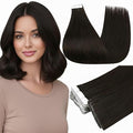 Full Shine Injection Tape in Hair Extensions 14 Inch Color 2 Dark Brown Same Day Tape in Extensions Human Hair Remy Seamless Skin Weft 20 Pcs Add Volume for Wedding 40 Grams Silky Straight