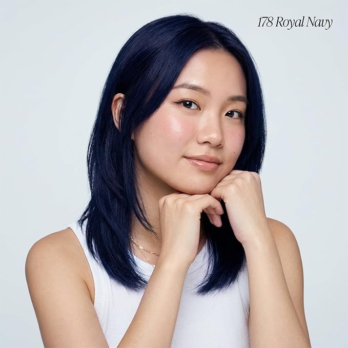 Adore Semi Permanent Hair Color (178 Royal Navy) | Vegan & Cruelty-Free Blue Hair Dye | No Ammonia, No Peroxide, No Alcohol | 4 Fl Oz Each (Pack of 2)