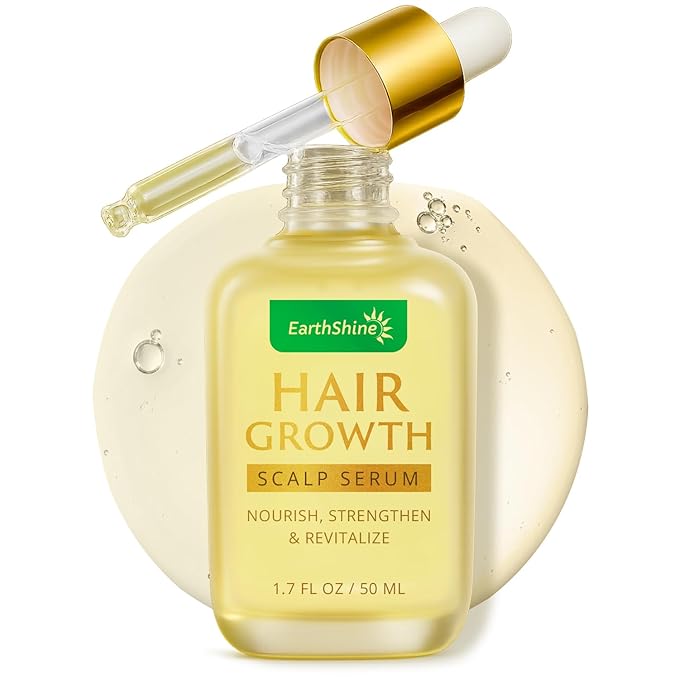 Hair Growth Serum Scalp Treatment: Scalp Serum with Rosemary, Multi-Peptide & Caffeine for Anti Hair Loss and Thinning - Thickening and Density for Women & Men
