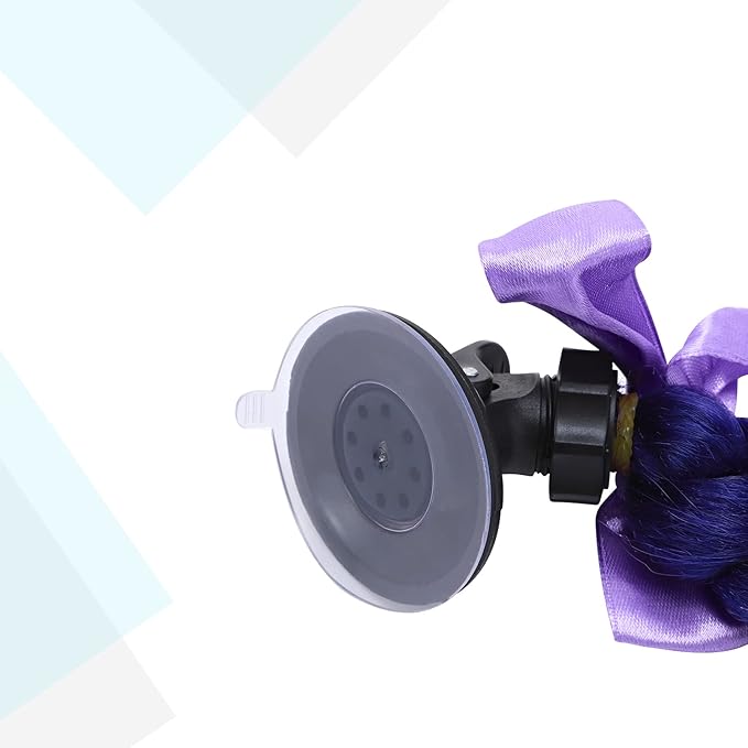 SEGO 1PCS/2PCS Helmet Pigtail Braids with Detachable Suction Cup Bowknot Ponytail Hair Many Colors (Helmet not Included)