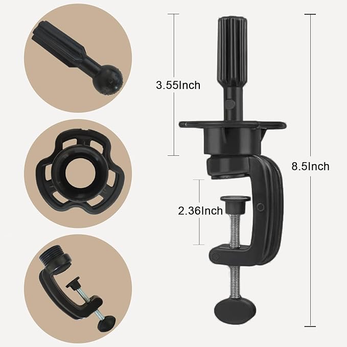 Wig Stand Mannequin Head Holder 1 Pack Black Cosmetology Manikin Stand Mannequin Head Holder Clamp Wig Head Stand Holder for Table Training