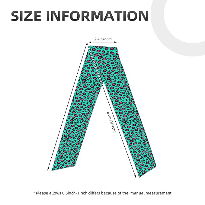 Boys Girls Sports Sweat Band, Boho Style Elastic Head Ribbon for Running Fitness Spa, Beauty Skinny Cheetah Turquoise Mint Green Leopard Print Headwear Hand Decor