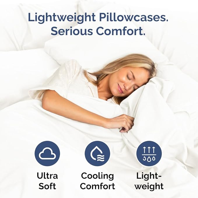 King Pillow Cases - 2 Pack - Super Soft Pillowcase Covers - Envelope Enclosure - Hotel Quality Pillow Protectors - Wrinkle Free, Shrink & Stain Resistant - Machine Washable - 20" x 40" (Antique White)