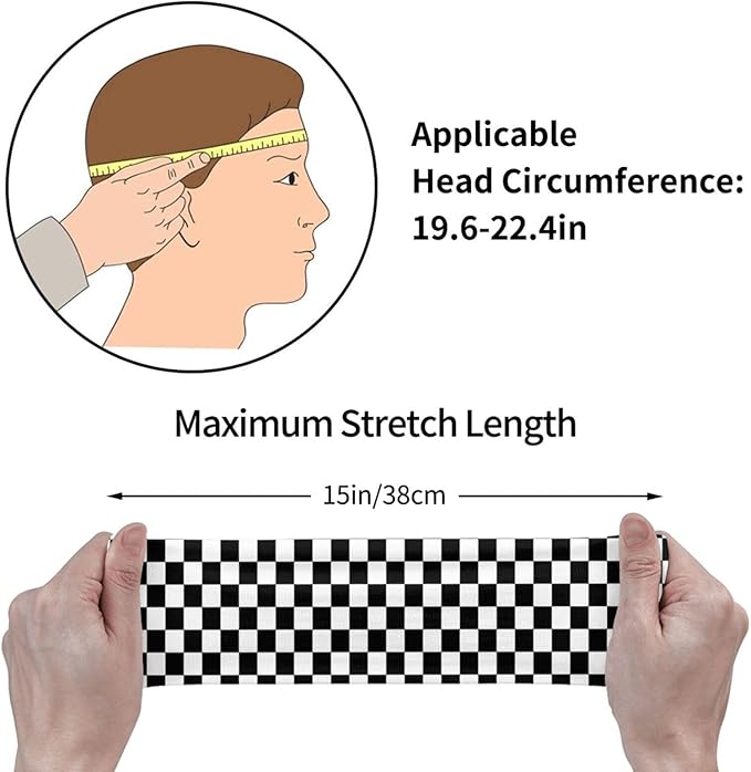 Sports Sweatband for Men and Women, Sweat-Absorbing Headbands for Moisture Wicking, Suitable for Fitness Running Cycling Hiking Yoga Football Exercise