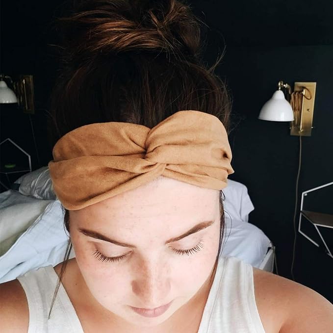 DRESHOW 10 Pack Boho Headbands for Women Girls Elastic Back Criss Cross Hair Band Twisted Head Wrap Solid Hair Accessories