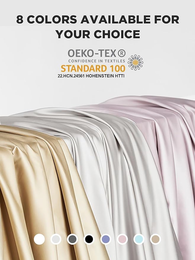 Mulberry Silk Pillowcase for Hair and Skin, SGMSILK 22 Momme Natural Silk Pillow Cases with Zipper, 6A Soft and Smooth Single Sided Pure Silk Pillow Cover (Light Gray, King 20"x36")