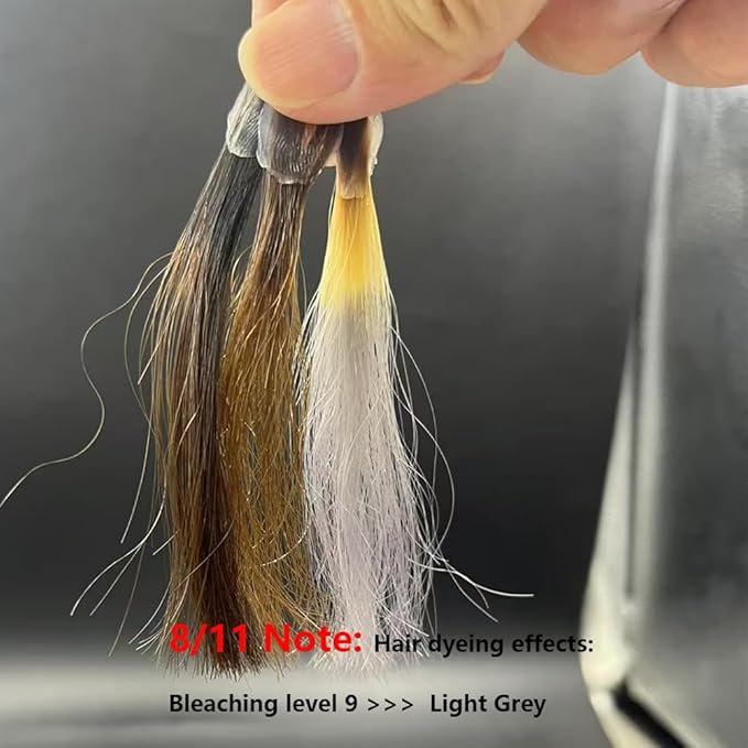 PureStyle 100ml Professional Permanent Hair Color Dye Cream Ammonia Free, Long Lasting Light Grey Color, Natural Shine, For All Hair Types Easy At Home Application