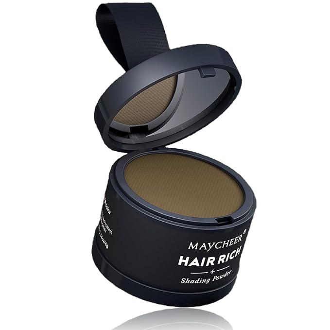 Maycheer Hairline Powder for Women - Hair Rich Shading Powder, 30 Colors Magic Root Cover Up (Light Coffee 02)