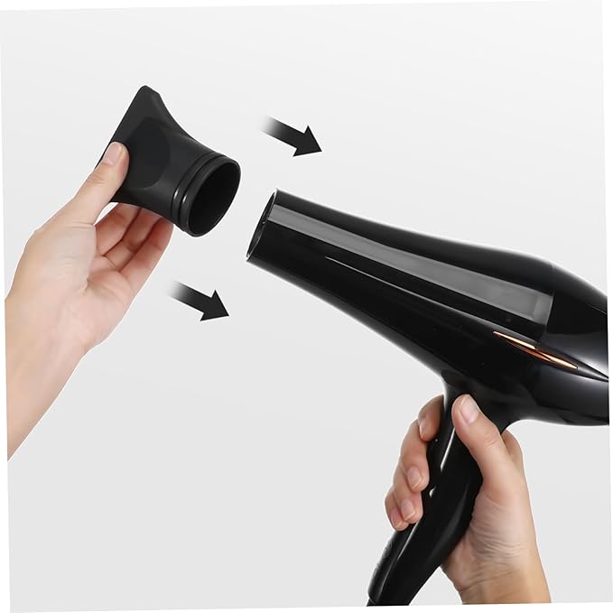 Cabilock Hair Dryer Diffuser Nozzle Attachment Universal Blow Dryer Concentrator Plastic Styling Tool for Salon and Home Hair Drying 2.95X2.95 Inches Black