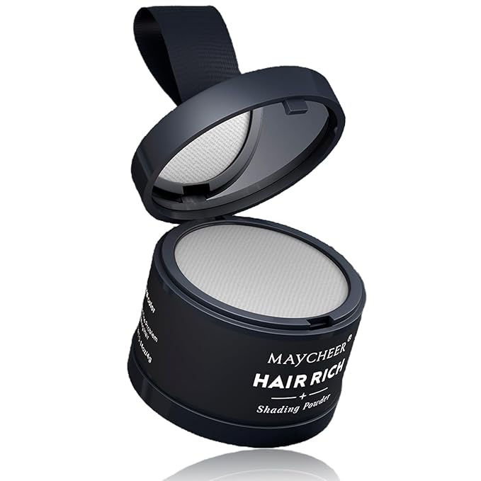 Maycheer Hairline Powder for Women - Hair Rich Shading Powder, 30 Colors Magic Root Cover Up (Lilac Grey 09)