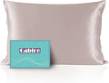 Mulberry Silk Pillowcase for Hair and Skin Prevent Acne Pillowcase Both Sides Real Silk Pillowcases Organic Silk Pillowcase with Hidden Zipper, Apricot Grey, Standard (20"×26")