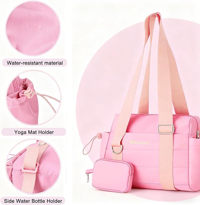 Crossbody Bags for Women, Trendy Everyday Purse Shoulder Bag, Mini Gym Bag with Wet Pocket and Coin Wallet