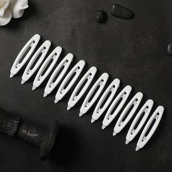 12pcs Hair Barrettes Set for Women and Girls, Hair Clips for Thick Thin Fine Hair, Non-metal Hair Accessories, Non-Slip Grip Handmade Snap Hairpin, BPA Free