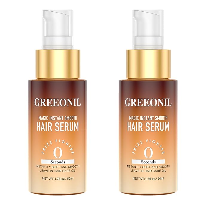 Hair Serum, Anti Frizz Control Hair Oil Repair, Nourishing Treatment for Split Ends and Frizzy Dry Curly Thick Coarse Hair, 3.52 Fl Oz