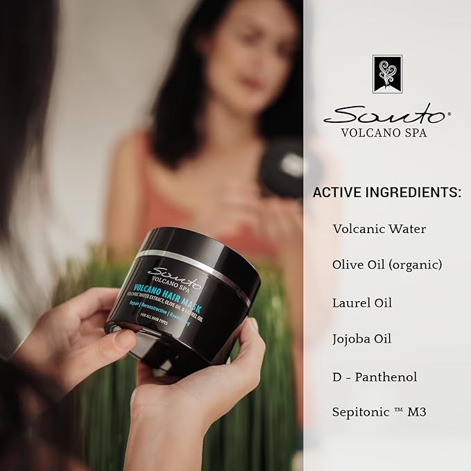 Volcano Hair Mask 200ml – Deep Hair Mask for Dry Damaged Hair – Reduces Breakage & Enhances Shine – Hair Treatment Mask for Dry, Damaged & Frizzy Hair