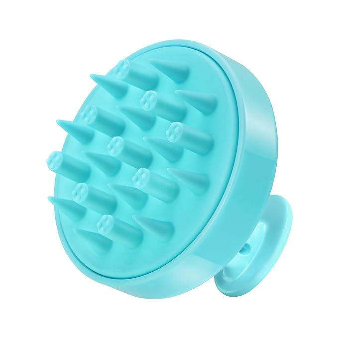 HEETA Hair Scalp Massager for Hair Growth, Shampoo Brush, Scalp Scrubber Exfoliator with Soft Silicone Bristles for Dandruff Removal to Relieve Stress, Wet Dry Use, Green