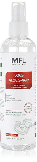 Made For Locs Vegan Aloe Refresher Spray | Hydrating Moisturizer for Locs & Dreadlocks, Natural Hair Care | Nourishing Locs Spray with Aloe Vera, 8 oz