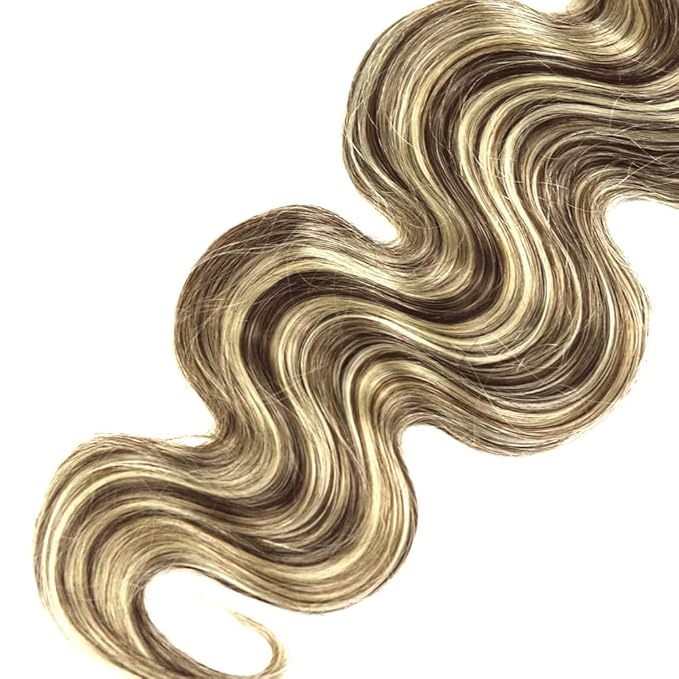 Highlight Human Hair Bundles Blonde Body Wave Bundles 12 14 16 Inch Niegmeag Brazilian Virgin Remy Hair Extensions Double Weft Real 2 Tone Blonde Mixed With Brown Bundle Hair Weave