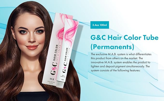 Hair Bar NYC Professional Permanent Hair Colors 6.1/6.A Dark Blonde Ash Intense & Bright Color Long-Lasting, Fade-Resistant for Shiny Hair, Soft to Touch 3.4oz 100ml Made in Italy