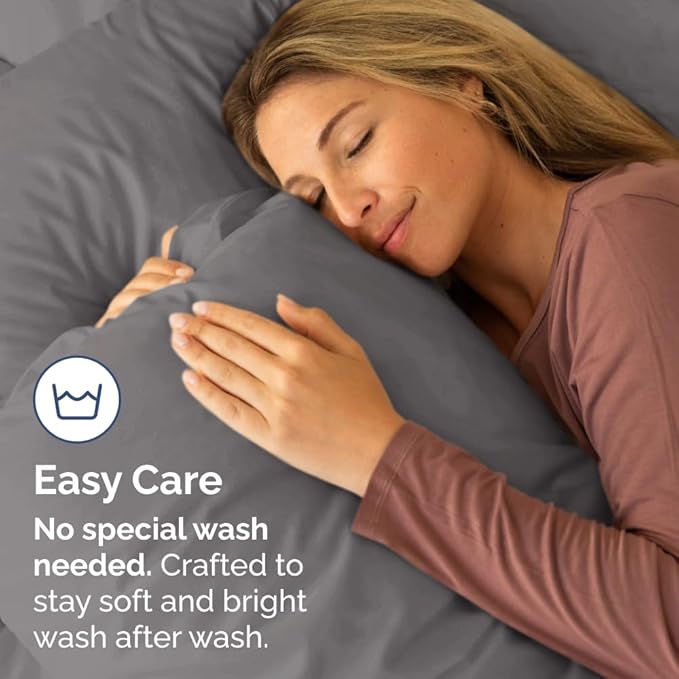 Queen Pillow Cases - 2 Pack - Super Soft Pillowcase Covers - Envelope Enclosure - Hotel Quality Pillow Protectors - Wrinkle Free, Shrink & Stain Resistant - Machine Washable - 20" x 30" (Dark Grey)