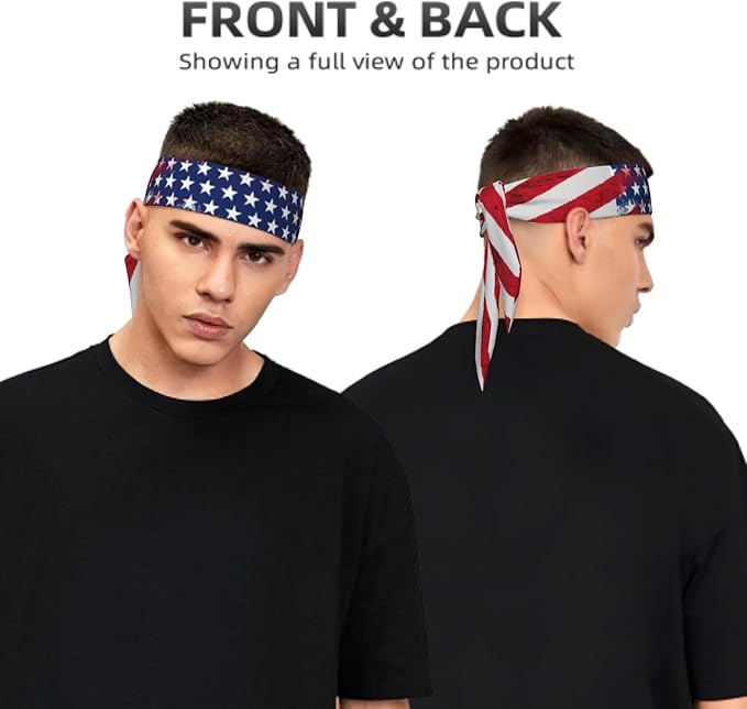 Sports Tie Headband Bandana Running Athletic Sweat Band Elastic Adjustable Sport Head Tie for Men Women Head Ties Ninja Tie Headbands Tennis Sweatbands Soccer Basketball Teams Running Head Band