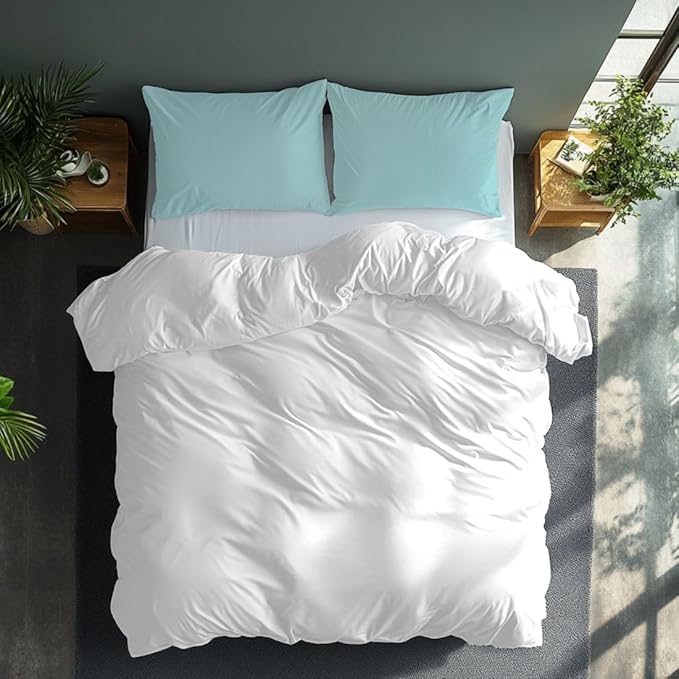 Silky Smooth Satin Zipper Bed Pillowcases Cooling,Anti-Frizz,and Gental on Skin Pack of 2 (Aqua Green, Queen (20x30))
