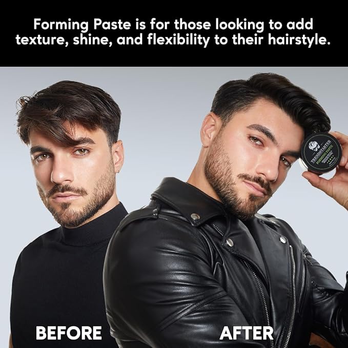 TRENDSTARTER - FORMING PASTE (2oz) - Travel Size - Medium Hold - Medium Shine - Lightweight Water-Based Hair Pomade Cream - Flake-Free Hair Paste for All Hair Types