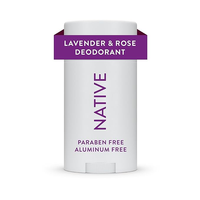Native Deodorant Contains Naturally Derived Ingredients, 72 Hour Odor Control | Deodorant for Women and Men, Aluminum Free with Baking Soda, Coconut Oil and Shea Butter | Lavender & Rose