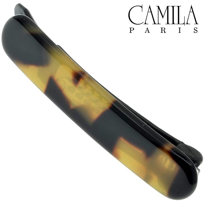 Camila Paris CP2800 French Hair Barrette Clip for Girls, Handmade, Tokyo, Metal-Free Closure Strong Hold Grip Hair Clips for Women, No Slip and Durable Styling Girls Hair Accessories, Made in France