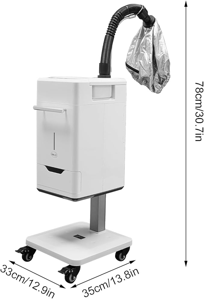Professional Hair Steamer, 110V 500W Vertical Nano Anion Hair Color Processor Stand Hair Care Hair Repair Salon Spa Equipment or Hydration, Dry Hair Treatment-Heated Steamer for Spa, Home Use 32-140℉