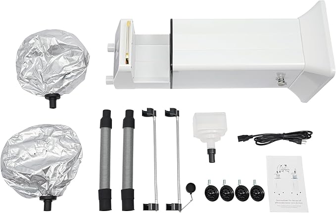 Nano Hair Steamer Professional Ozone Hair Steamer 650W 110V Multifunctional Hair Dyeing Machine with Timer & Adjustable Temperature, Standing Micro Mist Hair Processor for Beauty Salon (White)