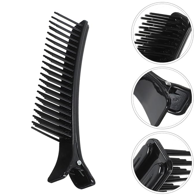 NOLITOY 4Pcs Hair Sectioning Grip Clips, Professional Parting Comb Clips Hair Styling Tools for Cutting Coloring Dying Salon
