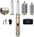 5-in-1 Professional Hair Dryer Brush, Powerful Multi-Styler with Auto-Wrap Curlers, Fast Drying Curling Straightening Volumizing Without Heat Damage, Storage Case Best Gift for Girl/Women