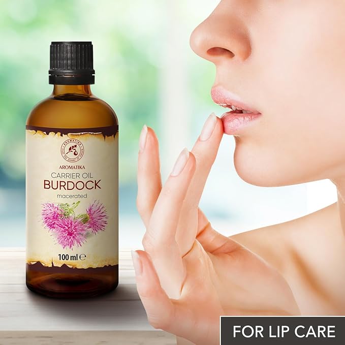 Burdock Root Oil 3.4 FL Oz - 100% Pure & Natural - Arctium Lappa for Hair & Scalp - Good benefits for Skin - Hair - Face - Body care - Glass Bottle - Oils Burdock