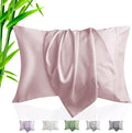 TELUS Pillow Cases Standard Size 2 Pack, Bamboo Rayon & Lyocell Pillowcase with Envelope Closure, Cooling Breathable Pillow Cover for Hot Sleeper & Night Sweats, 20x26 inch, Light Pink