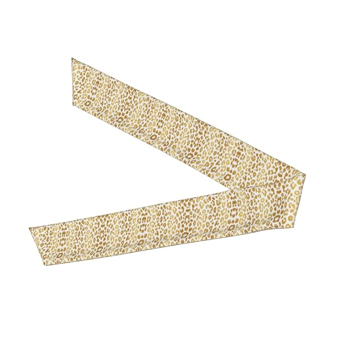 Boys Girls Sports Sweatband, Multifunction Elastic Head Band for Running Fitness Shower, Beauty Skinny Cheetah Gold Leopard Print Headwear Hair Accessories