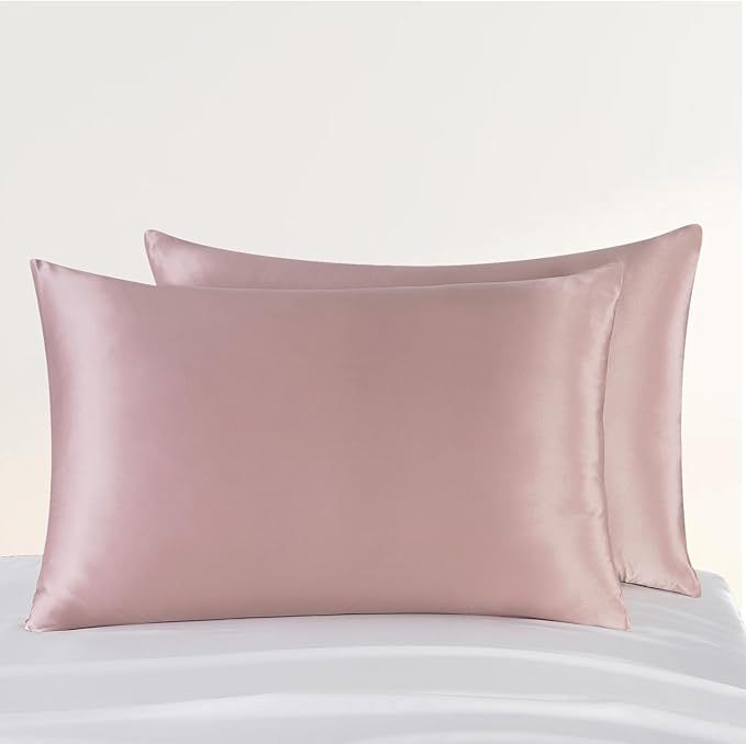ZIMASILK Upgraded 100% 6A Grade Pure Mulberry Silk Pillowcase for Hair and Skin Silk Pillow Cases with Reinforced Hidden Zipper, More Soft & Durable, Gift Box (King 20"x36" Light Plum)