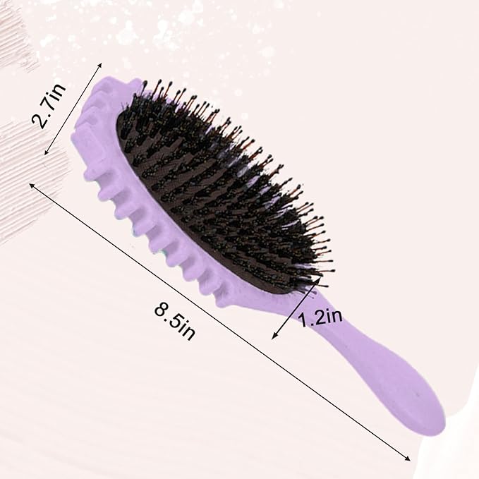 Curly Defining Brush, Curly Hair Styling Brushes Detangler Soft Bristle Hair Brush 1-Pack (Purple)