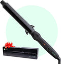 MINT Professional Clamp-Free Curling Wand 1 1/4 Inch for Long Hair | Extra Long Curl Wand with 4-Heater Ionic Ceramic Barrel | Best Curling Wands | Adjustable 230-430°F | Worldwide Dual Voltage
