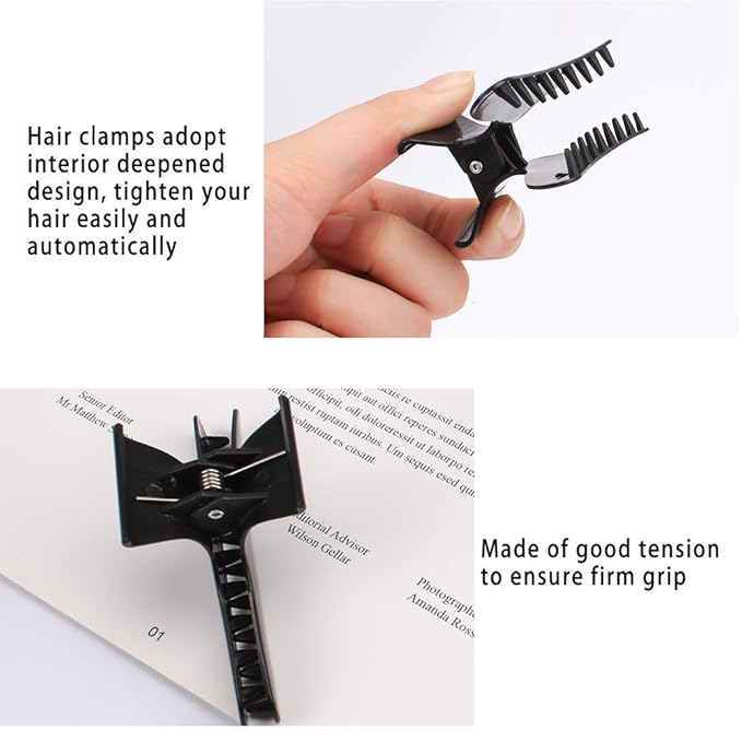 Ondder Hair Clips for Styling, Cutting, Coloring - Butterfly Claw Clamps and Pro Salon Accessories for Women and Girls