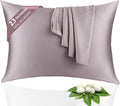 100% Silk Pillowcase 2 Pack for Hair and Skin, Both Sides 23 Momme Grade 6A+ Mulberry Silk Pillowcases with Hidden Zipper, Soft&Smooth Cooling Pillow Cases (Gray, King 20×36)